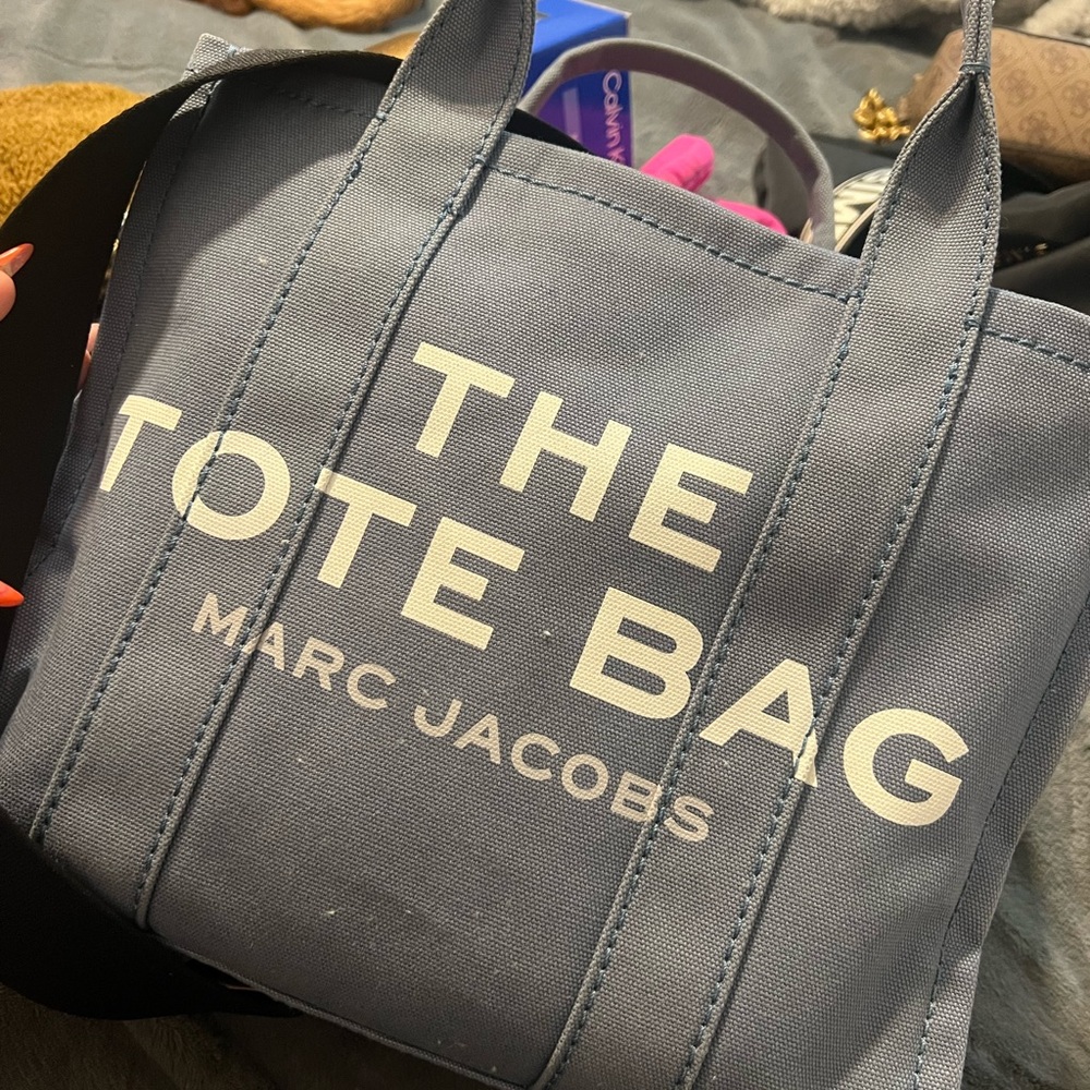Marc jacobs womens blue tote bag small
